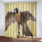 Fenster Vorhang Schlaufen-Vorhang 2 Stück x 140 B x 175cm H Tier & Graue Eule Dekorative Gardine Schlaufenschal Fenster-Schal
