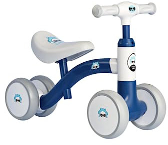 Kinder Laufrad ab 1 Jahr. Mini Dreirad für Kinder. Leichter Rutscher für Babys, mit 4 Rädern und verstellbarem Sattel. Kinderspielzeug. Geschenk für Jungen und Mädchen.