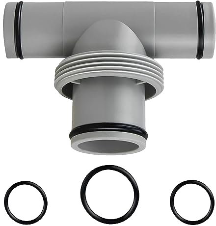 T Piece Hose Connector Pool, Pool Replacement Dual Split Hose Above Ground Plunger Valve - Shut-Off Valve with Dual Inlets for Easy Pool Fittings and Maintenance