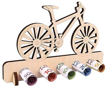 ENLACE Mountainbike Geschenk, Radfahrer Geburtstag Geldgeschenk Holz, Fahrrad Geschenk, Kreatives Geldgeschenke, Geschenke Aus Holz, Geschenk für Familie, Liebhaber, Freunde, Kinder