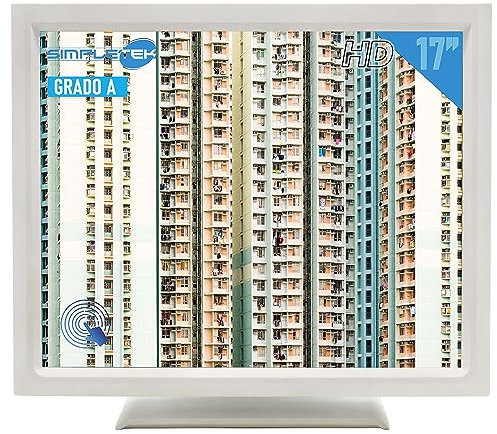 SIMPLETEK – Pannello Monitor Touch Screen 17” HD 4:3 con porte VGA Seriale Audio USB | Adatto per Cassa POS Ristorante (Ricondizionato)