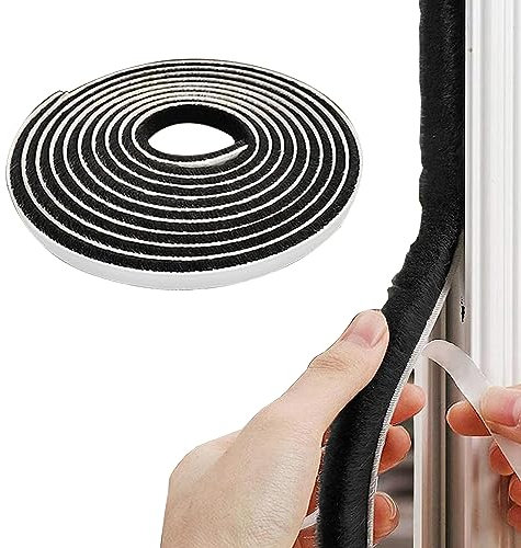 10 m guarnizione per porta, listello della porta con spazzola autoadesiva, guarnizione per pavimento della porta, protezione dagli insetti, spazzola di tenuta per porte, finestre, armadi, paraspifferi