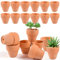 Qooloo 20 pcs Pots de Fleurs en Terre,3.5 x 3 cm Pots Jardinage en Terre, Terracotta Pot Argile,Mini Pot en Terre Cuite de Succulent Cactus,pour Plantes Cactus Extérieurs et Intérieur