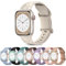 aceyoon 8 Pack Engraved Strap Compatible with Apple Watch Strap 38mm 40mm 41mm, Silicone Floral Replacement Band for iWatch Series SE 9 8 7 6 5 3 2 1