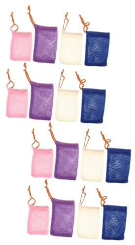 MAGICLULU 2sets Hause Kordelzug Seife Seife Net Beutel Für Peeling Maschen 8 Stücke * 2