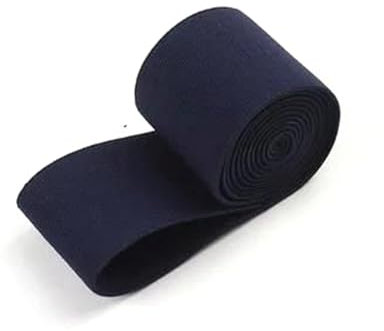 ELSKBRUN 6 Meter 4cm breites elastisches Gurtband, farbiges Nylon-Gummiband, Kleidung, DIY-Nähzubehör, Navy blau, 40mm