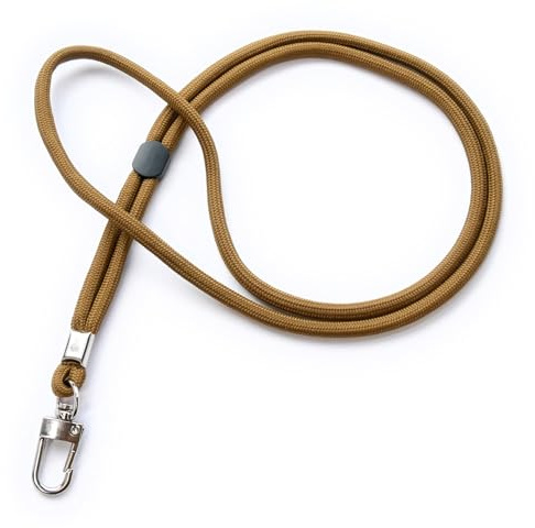 trage.band® Long Adjustable Lanyard Neck Strap with Carabiner Hook Khaki