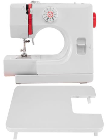 LetCart 725 Nähmaschine Pro mit 14 Programmen, Elektronische Nähmaschine für Anfänger Kinder, Basic Sewing Machine Geschenk für Kinder Kleidung Taschen Puppe (Nähmaschine+Verlängerungstisch)