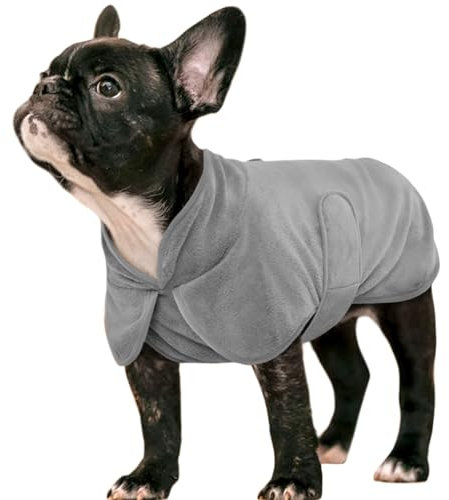 Kuoser Hundemantel, Hundemantel für Große und Kleine Hunde, Saugfähig und Gemütlich, Grau