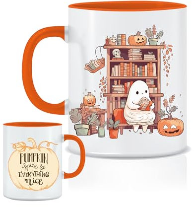 Taza para café calabaza Spice Taza de Halloween Calabaza Taza de Café Otoño Taza de Té Inspriende Ideas de Regalo para Hombres y Mujeres Regalo de Cumpleaños - Naranja
