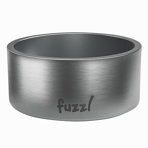 Fuzzl Titan Ciotola Termica 17cm in Acciaio Spazzolato con Base Antiscivolo
