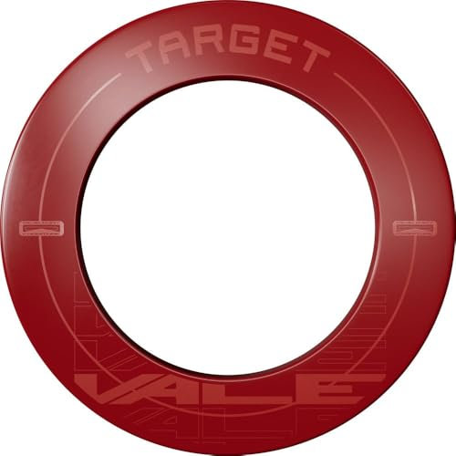 Target Darts Vale Dartboard Surround | Dart Board Schutzring, kompatibel mit Allen Steeldarts Dartscheiben, Roter Dart Surrounds, einfach zu installierende Wandschutz Außenringe