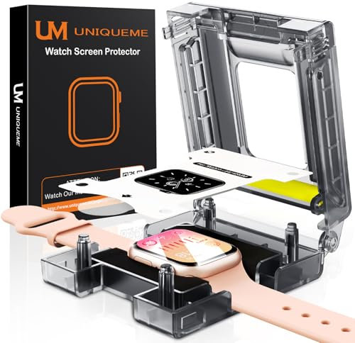 UM UNIQUEME 4 Stück Schutzfolie für Apple Watch 40/41mm Series SE2/SE/9/8/7 Folie,Flexible TPU für iwatch 40/41 mm Displayschutz, Blasenfreie, Weich HD Klar Displayfolie, Volle Abdeckung, Anti-Staub