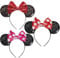 3 Pieces Mouse Ears Headband, Sparkly Bow Headwear, Mickey Ears, Kids Shiny Headband, Holiday Party Birthday Cosplay Accessories for Adults/Children