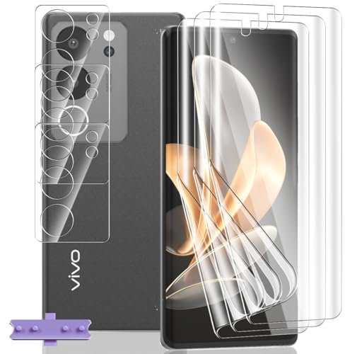 Yieehhow [3+3 Stück] Schutzfolie für VIVO V29 5G Panzerfolie, HD Weich TPU Folie und Kameraschutz Panzer Schutz Glas, Anti-Kratzer, Flexible Displayschutzfolie für VIVO V29 5G