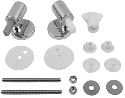 Daaxing Kit di fissaggio per sedile WC, raccordi per sedile WC, antiruggine, sostituzione tradizionale e contemporanea, cerniere a chiusura rapida, kit di fissaggio per sedile WC