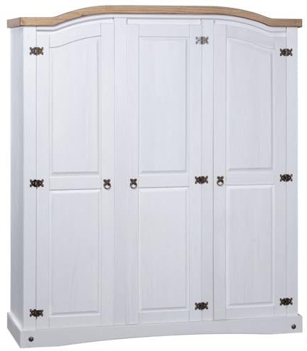 Muebles de exterior - Armario de pino mexicano Corona Range 3 puertas blanco