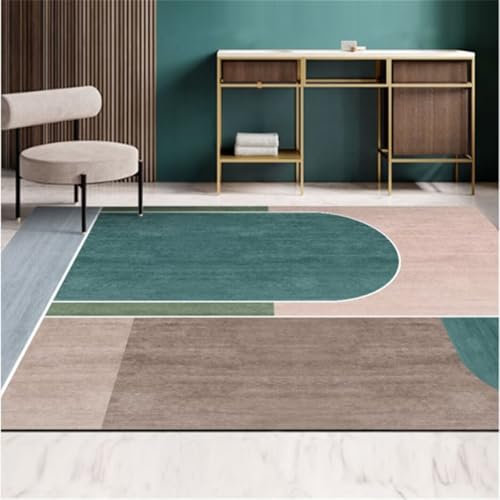 DJHWWD Living Room esszimmer Schlafzimmer rechteckigen Teppich korridor blau rosa auslegeware Hall Teppiches 80X120CM