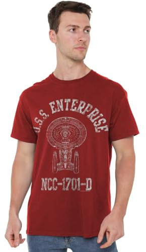 Star Trek Unisex Enterprise D Athletic Unisex T Shirt T-Shirt
