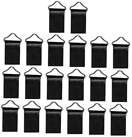 BESPORTBLE 1 Satz Trampolin-dreiecksring Trampolin Zubehör Treppe Trampolin Federn Riemen Heben Dreieckiger Dreieckszügel Trampolin-befestigungsgurte Trampolingurt Spannen Nylon Black 20st