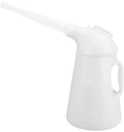 TOPPERFUN pot de ravitaillement cruche d'huile avec bec verseur bidons d'huile cruches à huile bidon d'huile moteur bidon d'huile automobile graisseur huileur peut Plastique blanche