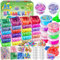 Kit de Fabrication de Slime 24 Couleurs pour Filles, Crystal Clear Slime, Glow in The Dark Slime, avec Boules en Mousse ajoutées, Breloques, Paillettes, Jouet Cadeau pour Enfants