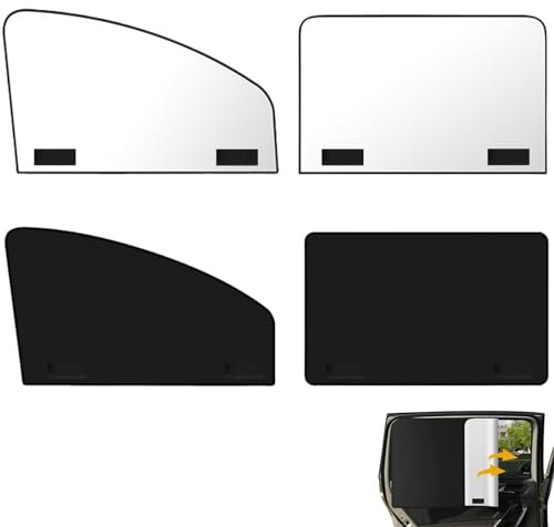FINEVERNEK 4 Pièces Voiture de Protection Solaire, Rideaux Pare Soleil avec Aimants pou Vitres Latérales de Voiture, Bloquer Les Rayons UV et la Chaleur, pour Enfants Adultes et Animal Domestique