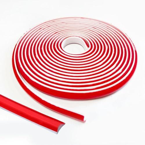 KAIYAYA 5m Moulure Adhesive,12 X 9mm Moulure Flexible Murale Adhesive,Adhésif Bandes de Calfeutrage pour Plafond,Bords de Murs,Bandes D'extrémité Comptoir Cuisine Transitions Murales
