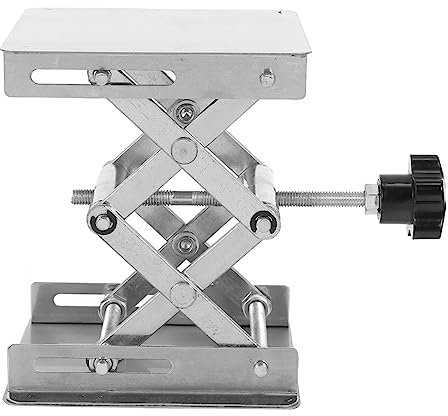 Garneck Labor-scissor-wagenheber Aus Edelstahl Robust Und Langlebig Für Chemische Biologische Oder Physikalische Experimente Geeignet Mit Verstellbarem Schraubknopf Für Präzise