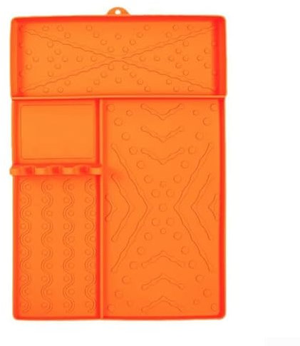 Silikonmatte zum Grillen, entworfen für einfache Reinigung und Kochen im Freien (orange)