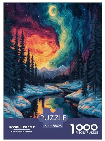 Winterschnee-Kunst 1000 Teile Frost Puzzle Für Erwachsene Family Challenging Games Zuhause Decor Geburtstag Lernspiel Entspannung Und Intelligenz 38x26cm/1000pcs