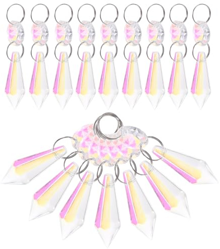 20 Pack Crystal Sun Catchers Hanging Decorations, DIY Window Prism Ornaments for Home and Party Decor, Rainbow Maker Pendants for Garden, Chandelier, and Christmas Tree