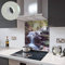 Glass Splashbacks Waterfall - Made by Premier Range in 80cm Wide x 60cm High with Fixing Holes