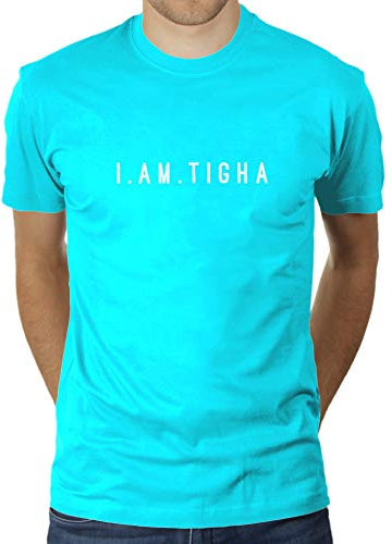 I Am Tigha - Herren T-Shirt von KaterLikoli, Gr. S, Turquoise