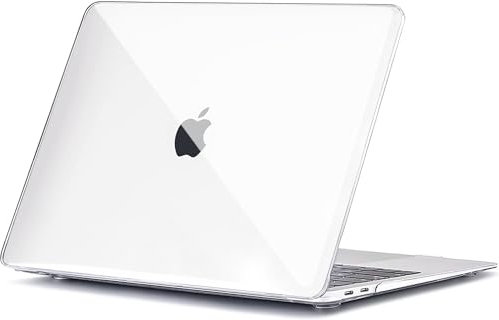TECOOL Hülle Kompatibel mit MacBook Air M1 (A2337) / MacBook Air 13 Zoll Retina 2020 2019 2018 (A2179 A1932), Ultradünne Schutzhülle Hartschale Case, Kristall Transparent