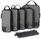 BAGSMART 2/4/6-Piece Compression Packing Cubes Set for Suitcases Backpack, Travel Organisers Bags for Luggage, Holiday Travel Essentials Accessories, Black
