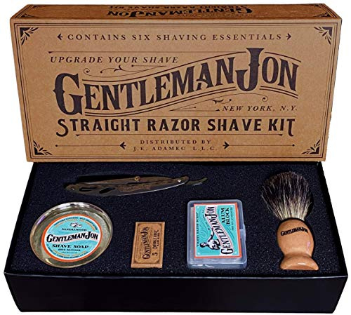Gentleman Jon Straight Razor Shaving Kit - Wet Shave Grooming Set for Men
