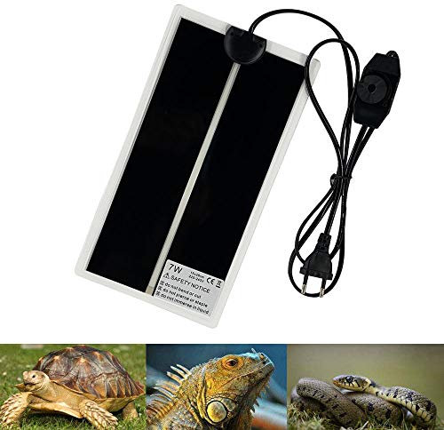 PeSandy Reptil Heizmatten, 28x15CM Nicht-klebendes Terrarium Heizkissen für Reptilien Schildkröten Schlangen Eidechse Gecko Einsiedlerkrebs Amphibien - Abnehmbares Unter Tank Reptil Heizmatte