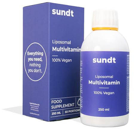 Liposomales Mutlivitamin Saft 250ml flüssig | Vitamine und Nährstoffe | hohe Bioverfügbarkeit | für einen gesunden und starken Körper | Zucker & GMO-frei | Sundt Supplements