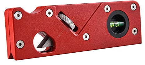 Rabot manuel pour travail du bois, rabot manuel en bois, outil de menuiserie, outil de chanfreinage, rabot à angle réglable pour menuisier (rouge)