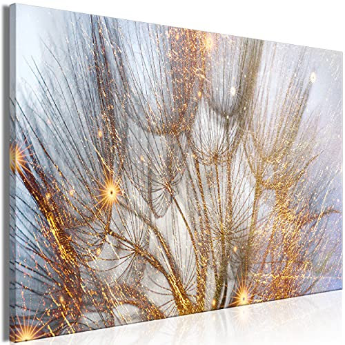 decomonkey Bilder Abstrakt 120x80 cm 1 Teilig Leinwandbilder Bild auf Leinwand Vlies Wandbild Kunstdruck Wanddeko Wand Wohnzimmer Wanddekoration Deko Pusteblume Pflanzen