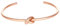 MAISON GIOIELLI FIRENZE - OHANA Bracciale Bangle con Nodo in Acciaio Placcato Oro, Bracciale Senza Chiusura Ipoallergenico Antigraffio e Waterproof (oro rosa)