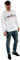 Project X Paris Sweat col Rond avec Logo et Taches de Peinture en Impression Blanc S