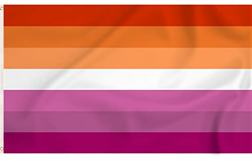 Storm&Lighthouse Sunset Lesbische Pride Flagge LGBTQ Zubehör LGBTQ+ Flaggen 152 x 91 cm mit Ösen