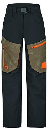 Ziener Jungen AKANDO Ski-Hose, Schnee-Hose | wasserdicht, Winddicht, warm, Black.tie dye Seaweed, 140