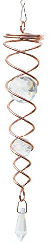 CIM Windspirale - Medium Copper Twister Klar - Abmessung: 5x24cm - inkl. Wirbel, Haken und Nylonschnur - attraktive Dekoration