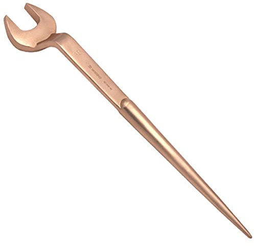 WEDO Einmaulschlüssel mit Offset,offenem Ende,Nicht funkelnd einmaulschlñssel,Beryllium Kupfer,Gabelschlüssel mit Stift 60 Grad,Abgewinkelt Offen 46mm,Länge 500mm,Schraubenschlüssel