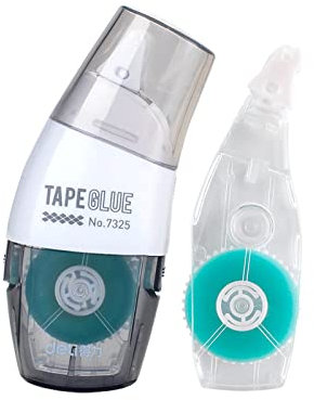 KERKERTEENA Roller Dots Tape Runner Safe Correction Tape Tear Resistant Dot Glue for Scrapbooking Embossing Craft Tool Tape Glue and Refill Set (Random Color)