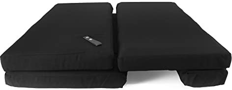 OMAC Matelas de Camping Pliable pour Ford Transit 2006-2014 Noir Polyester