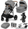 LIONELO Mari Tour 2-in-1 Kinderwagen bis 22kg mit Babywanne verstellbare Rückenlehne Zusammenklappbar 5-Punkt-Gurt Große 360 geländegängige Räder dreifache Dämpfung Verdeck XXL Buggy Baby Stroller